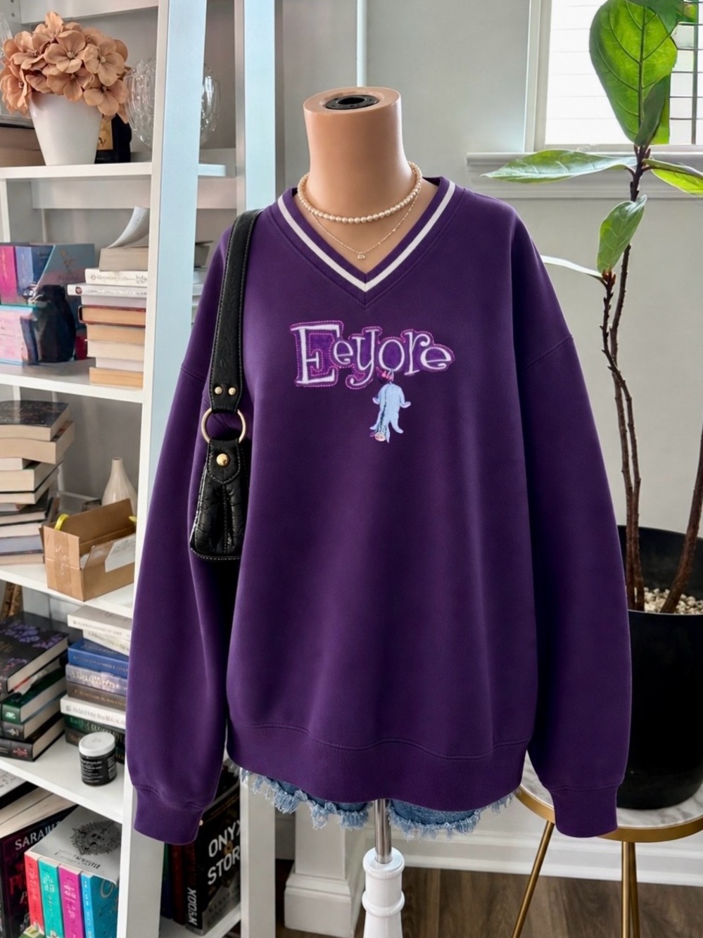 Vintage 90s Disney Pooh Eeyore Pullover Sweatshirt Size Large New with Tags